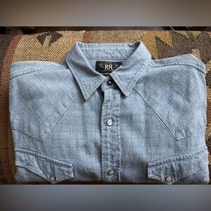 Ralph Lauren Double RL Blue Casual Button Down Shirt